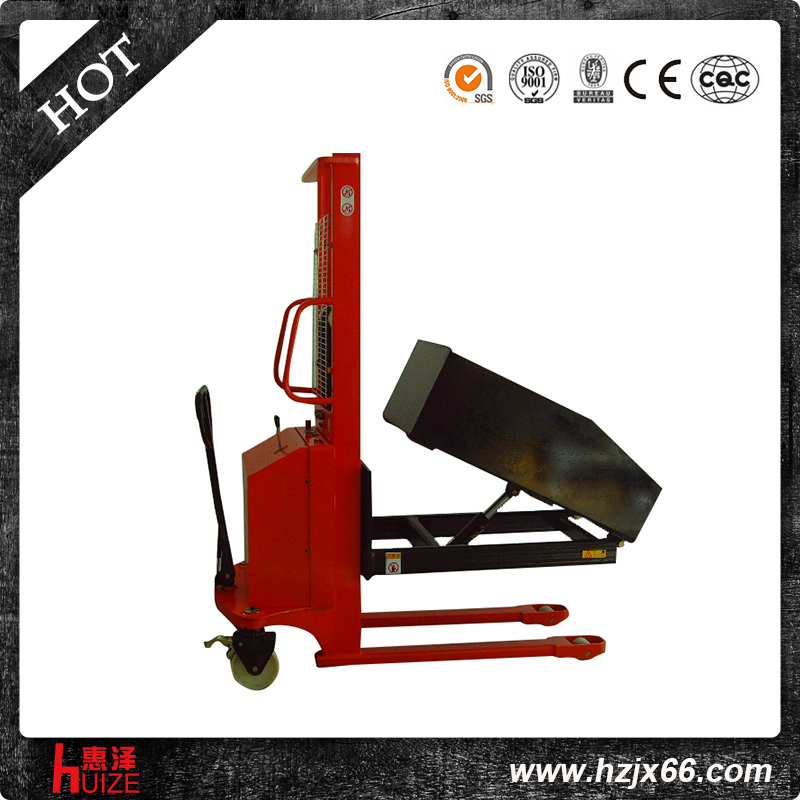 翻轉(zhuǎn)倒料半電動堆高車 翻轉(zhuǎn)倒料半電動堆高車