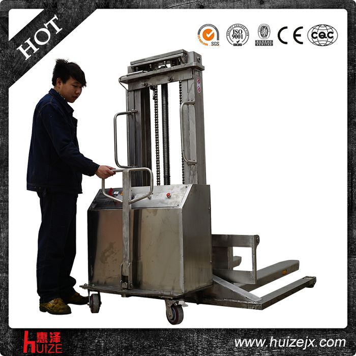 寬腿不銹鋼半電動(dòng)堆高車 寬腿不銹鋼半電動(dòng)堆高車